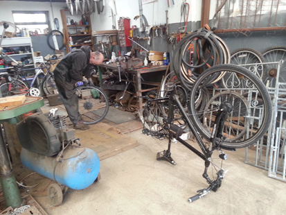 In der Fahrradwerkstatt